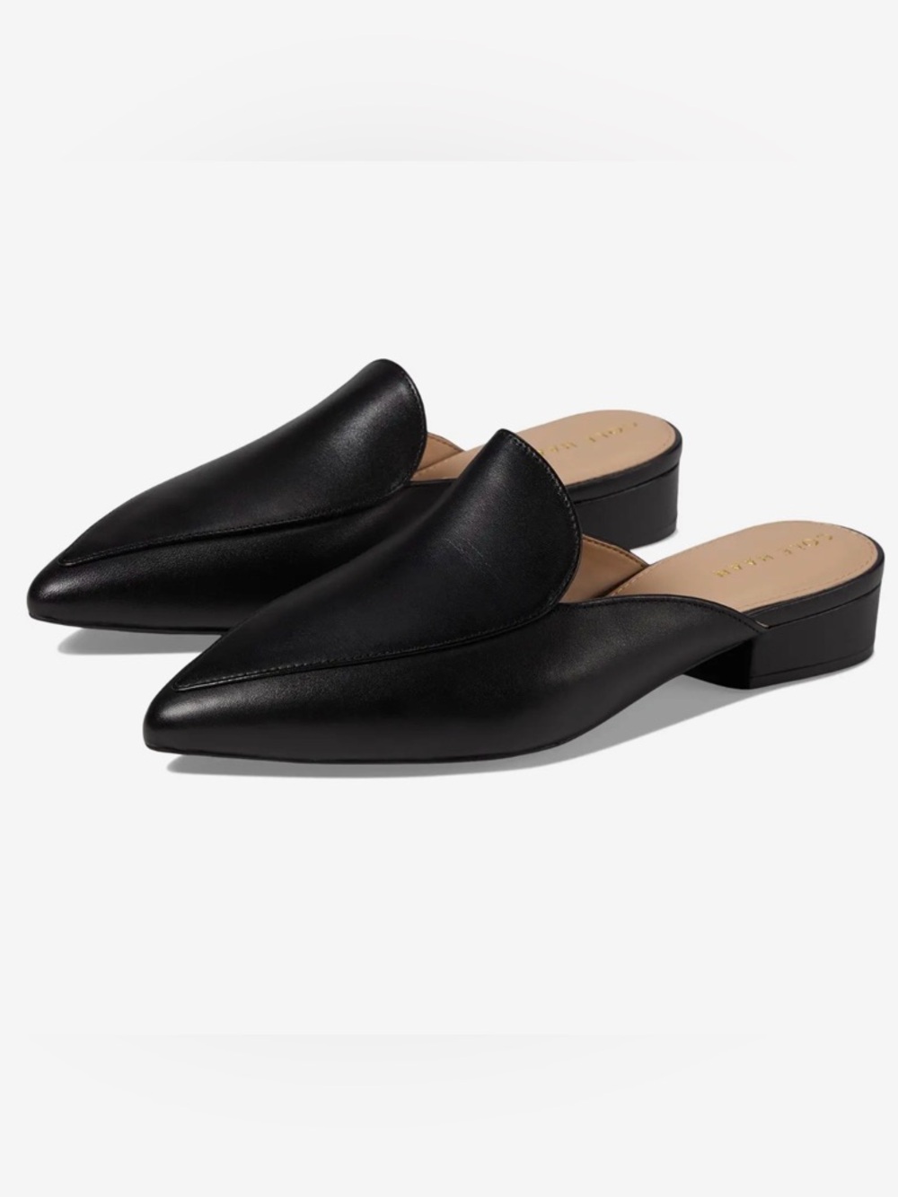 Cole Haan piper black leather mule
